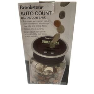 Brookstone Auto Count‎ New Digital Coin Bank